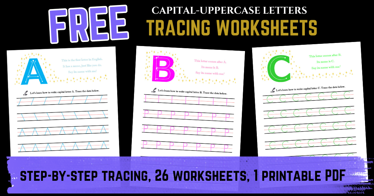 FREE Capital-Uppercase Letter Tracing Worksheets - House of Springs