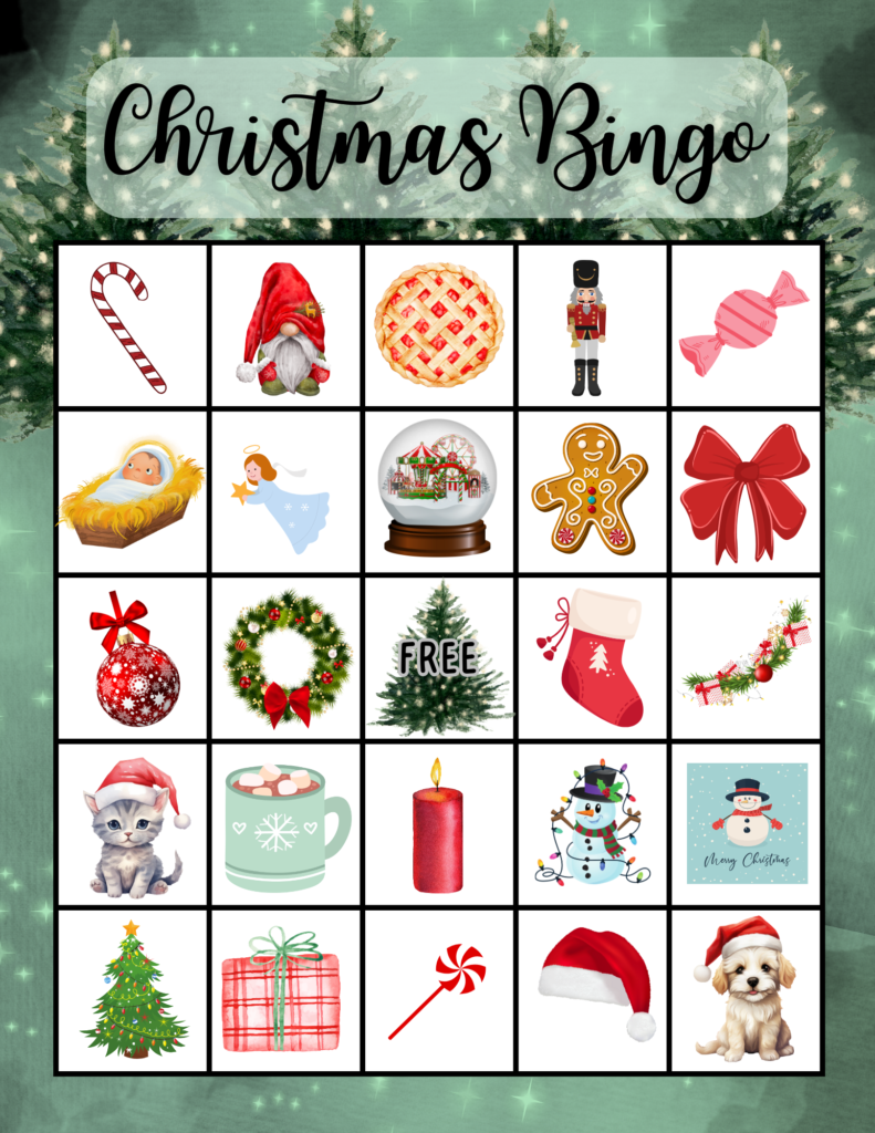 Free Christmas Bingo Game for Families - House of Springs