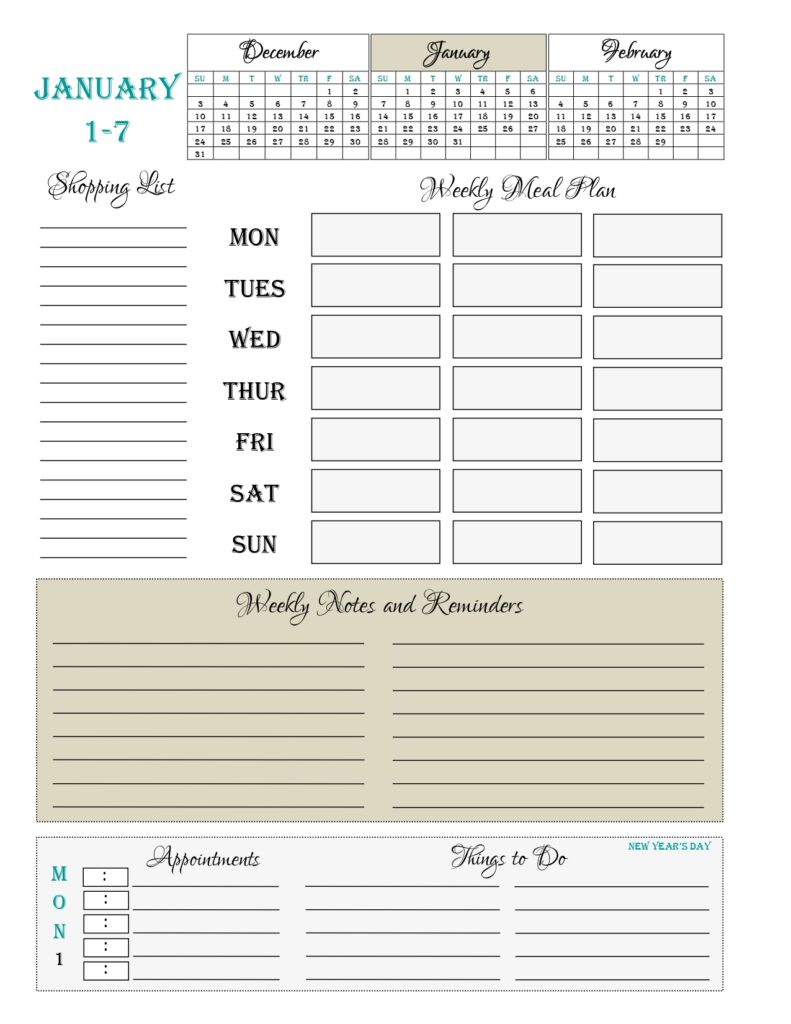 Free 2024 Printable Planner (Weekly or Daily) - House of Springs