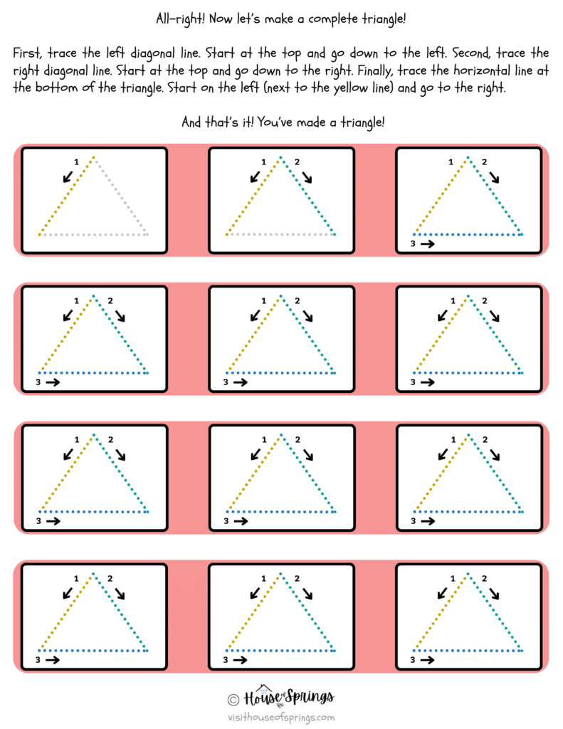 Free Prewriting Worksheets The Triangle (Part One) House of Springs